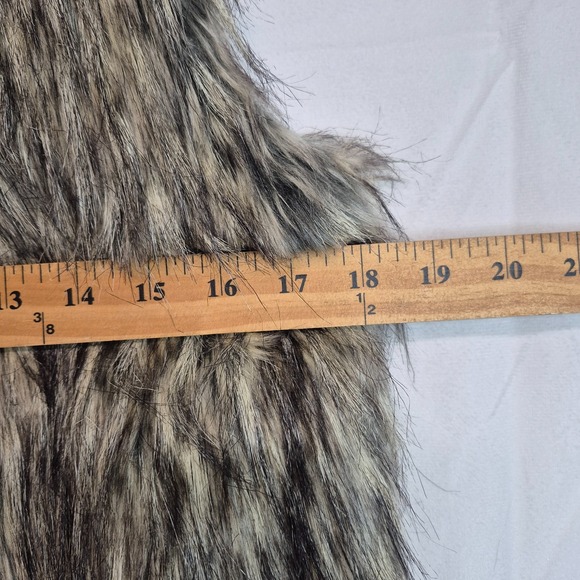 Joie Womens Size XS Vest Faux Fur & Faux Leather w/ Zipper Front - Picture 6 of 10